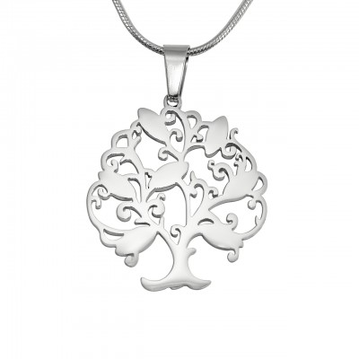 personalized Tree of My Life Necklace 7 - Sterling Silver - Name My Jewelry ™