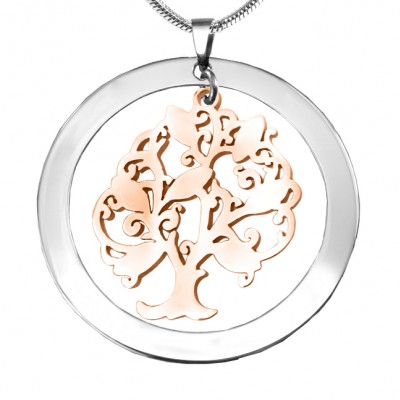 personalized Tree of My Life Washer 7 - Two Tone - Rose Gold Tree - Name My Jewelry ™