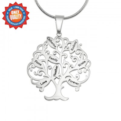 personalized Tree of My Life Necklace 8 - Sterling Silver - Name My Jewelry ™