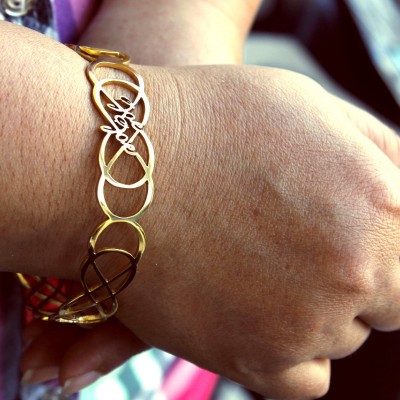 personalized Endless Double Infinity Bangles - Name My Jewelry ™