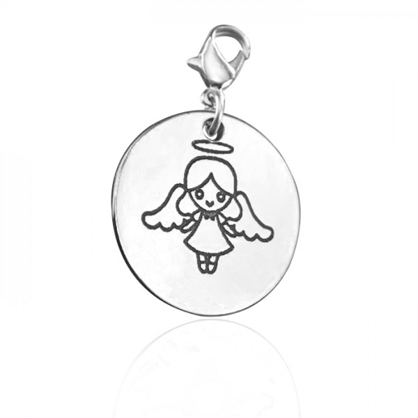 personalized Angel Charm Silver - Name My Jewelry ™