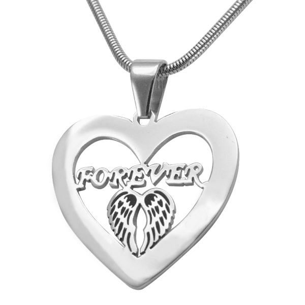 personalized Angel in My Heart Necklace - Sterling Silver - Name My Jewelry ™