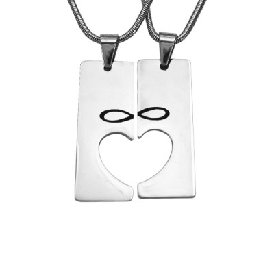 personalized Bar of Hearts Two personalized Necklaces - Name My Jewelry ™