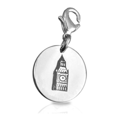 personalized Big Ben Tower Clock Charm - Name My Jewelry ™