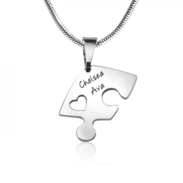 personalized Triple Heart Puzzle - Three personalized Necklaces - Name My Jewelry ™