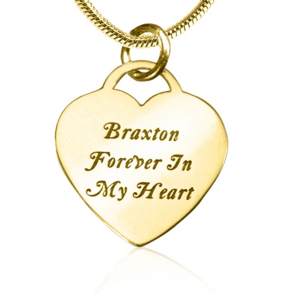 personalized Forever in My Heart Necklace - 18ct Gold Plated - Name My Jewelry ™