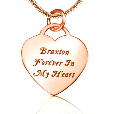 personalized Forever in My Heart Necklace - 18ct Rose Gold Plated - Name My Jewelry ™