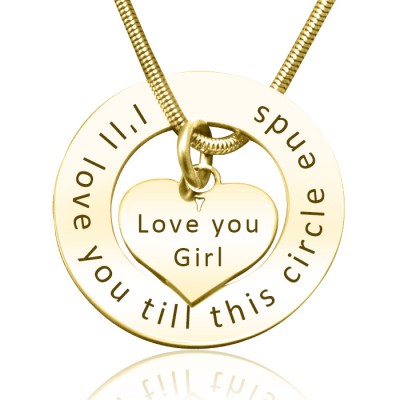 personalized Circle My Heart Necklace - 18ct Gold Plated - Name My Jewelry ™