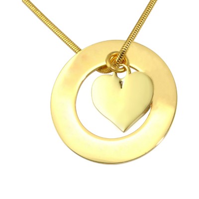 personalized Circle My Heart Necklace - 18ct Gold Plated - Name My Jewelry ™
