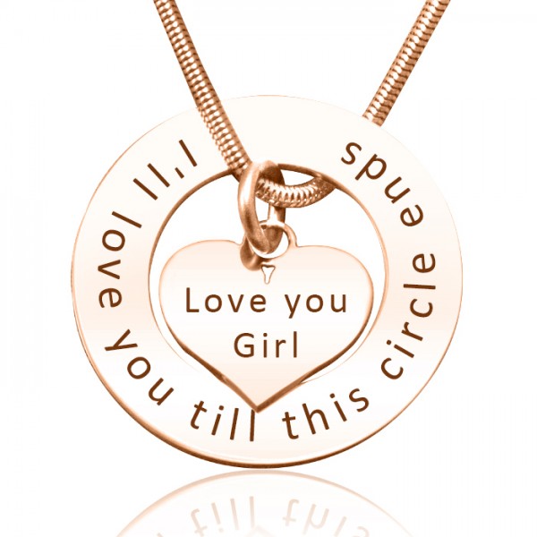 personalized Circle My Heart Necklace - 18ct Rose Gold Plated - Name My Jewelry ™