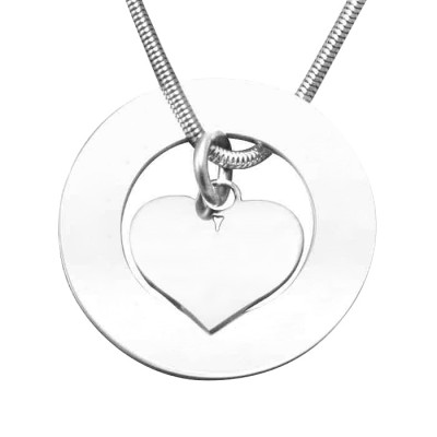 personalized Circle My Heart Necklace - Sterling Silver - Name My Jewelry ™