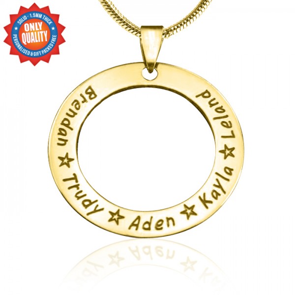 personalized Circle of Trust Necklace - 18ct Gold Plated - Name My Jewelry ™
