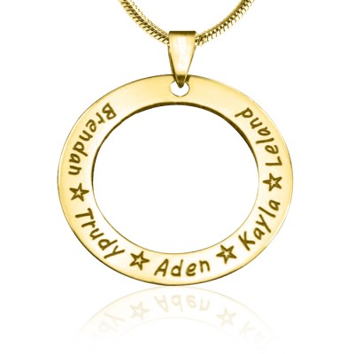 personalized Circle of Trust Necklace - 18ct Gold Plated - Name My Jewelry ™