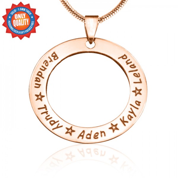 personalized Circle of Trust Necklace - 18ct Rose Gold Plated - Name My Jewelry ™