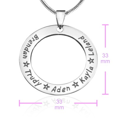 personalized Circle of Trust Necklace - Sterling Silver - Name My Jewelry ™
