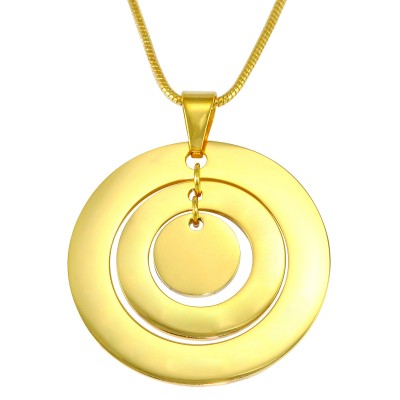 personalized Circles of Love Necklace - 18ct GOLD Plated - Name My Jewelry ™