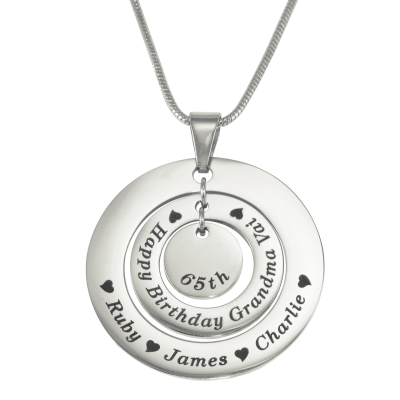 personalized Circles of Love Necklace - Silver - Name My Jewelry ™