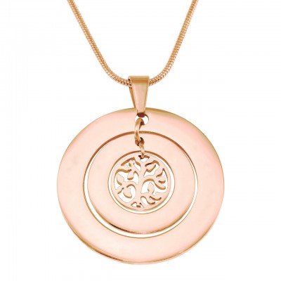 personalized Circles of Love Necklace Tree - 18ct Rose Gold Plated - Name My Jewelry ™