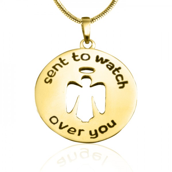 personalized Guardian Angel Necklace 2 - 18ct Gold Plated - Name My Jewelry ™