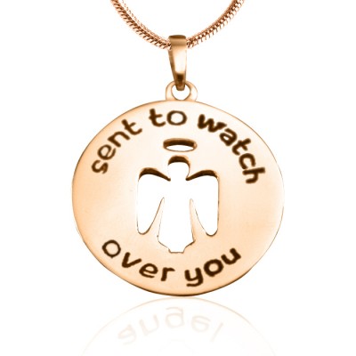 personalized Guardian Angel Necklace 2 - 18ct Rose Gold Plated - Name My Jewelry ™