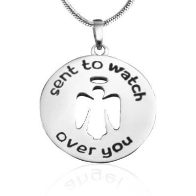 personalized Guardian Angel Necklace 2 - Sterling Silver - Name My Jewelry ™