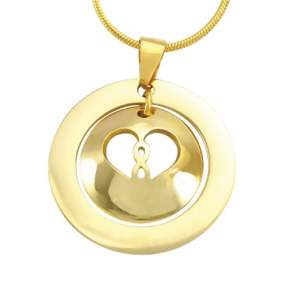 personalized Infinity Dome Necklace - 18ct Gold Plated - Name My Jewelry ™