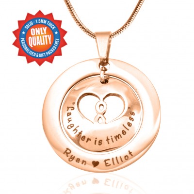 personalized Infinity Dome Necklace - 18ct Rose Gold Plated - Name My Jewelry ™