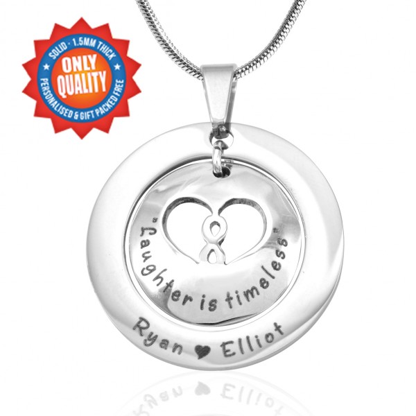 personalized Infinity Dome Necklace - Sterling Silver - Name My Jewelry ™