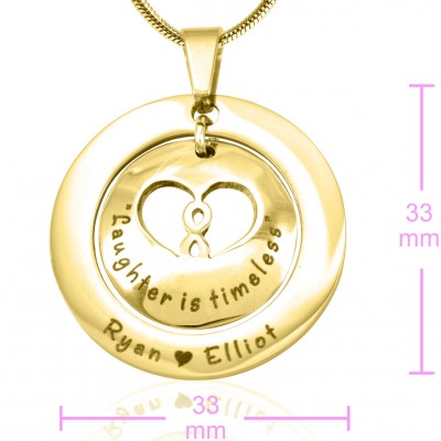 personalized Infinity Dome Necklace - 18ct Gold Plated - Name My Jewelry ™