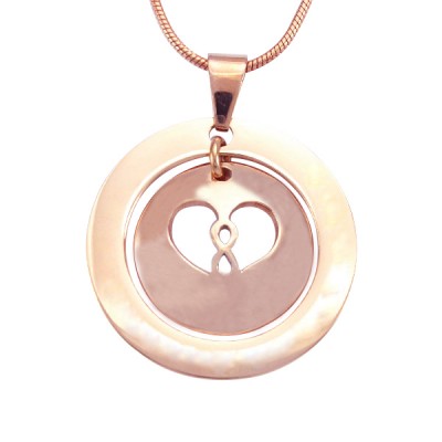 personalized Infinity Dome Necklace - 18ct Rose Gold Plated - Name My Jewelry ™