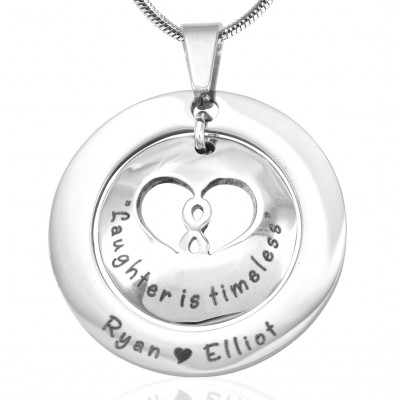personalized Infinity Dome Necklace - Sterling Silver - Name My Jewelry ™