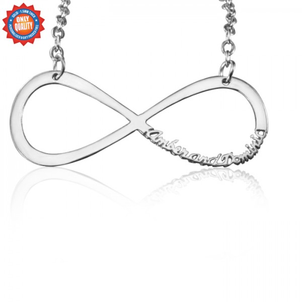 personalized Classic Infinity Name Necklace - Sterling Silver - Name My Jewelry ™