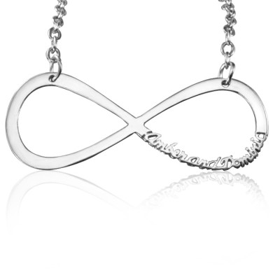 personalized Classic Infinity Name Necklace - Sterling Silver - Name My Jewelry ™