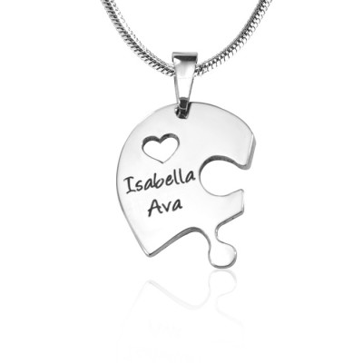 personalized Triple Heart Puzzle - Three personalized Necklaces - Name My Jewelry ™
