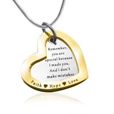 personalized Love Forever Necklace - Two Tone - Gold  Silver - Name My Jewelry ™