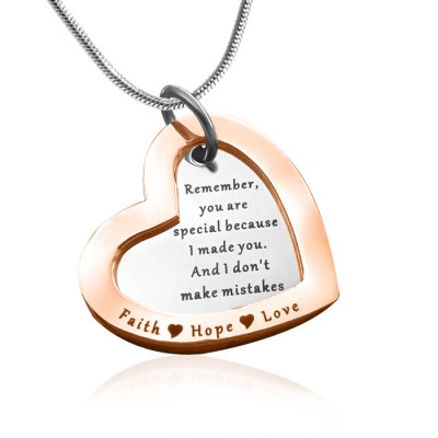 personalized Love Forever Necklace - Two Tone - Rose Gold  Silver - Name My Jewelry ™