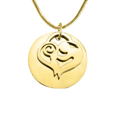 personalized Mother's Disc Single Necklace - 18ct Gold Plated - Name My Jewelry ™