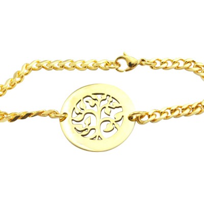 personalized My Tree Bracelet - 18ct Gold Plated - Name My Jewelry ™