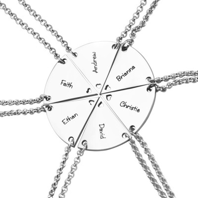 personalized Meet at the Heart Hexa - Six personalized Necklaces - Name My Jewelry ™