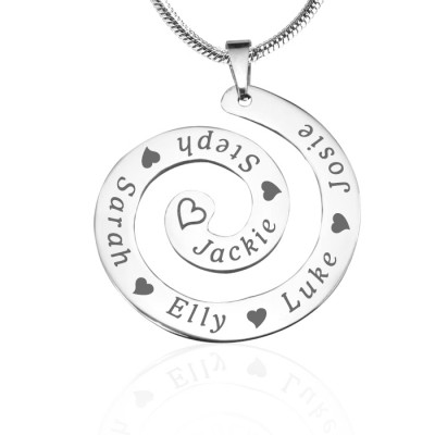 personalized Swirls of Time Necklace - Sterling Silver - Name My Jewelry ™