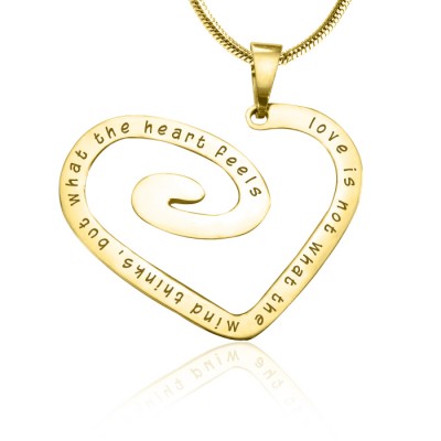 personalized Love Heart Necklace - 18ct Gold Plated *Limited Edition - Name My Jewelry ™