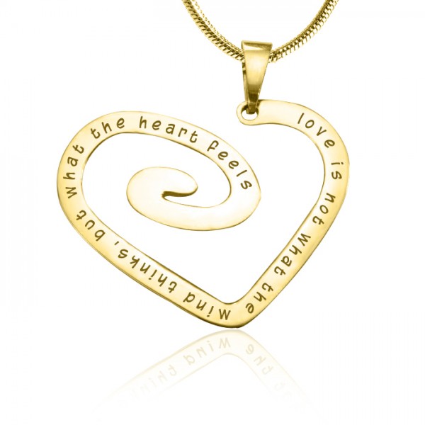 personalized Love Heart Necklace - 18ct Gold Plated *Limited Edition - Name My Jewelry ™