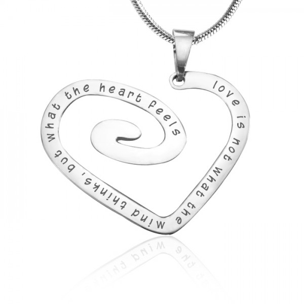 personalized Love Heart Necklace - Sterling Silver *Limited Edition - Name My Jewelry ™