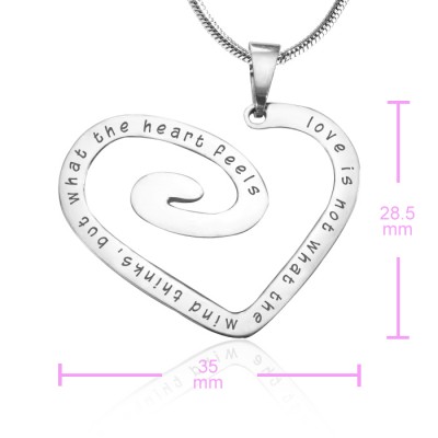 personalized Love Heart Necklace - Sterling Silver *Limited Edition - Name My Jewelry ™