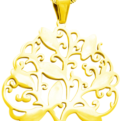 personalized Tree of My Life Necklace 8 - 18ct Gold Plated - Name My Jewelry ™