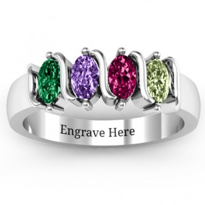 2-5 Oval Stones Ring  - Name My Jewelry ™