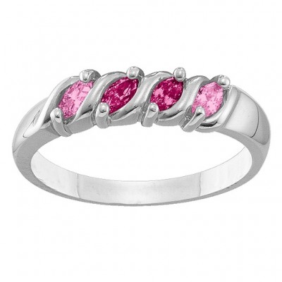 2-6 Marquise S-Curve Ring - Name My Jewelry ™