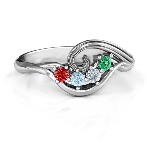 3 - 8 Stone Swirl Ring  - Name My Jewelry ™