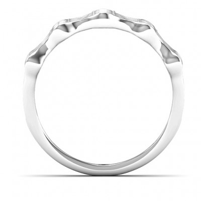 3 Row Fashion Wave Ring - Name My Jewelry ™