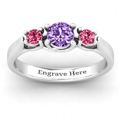 3-Stone Graduated Ring  - Name My Jewelry ™